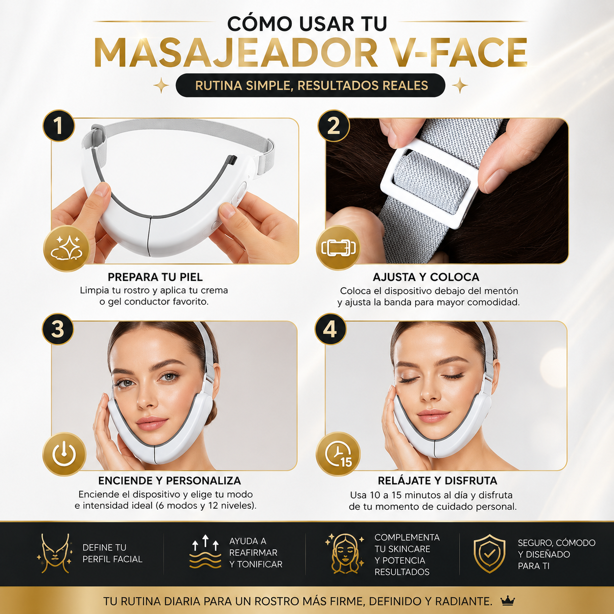 Masajeador Reductor Papada V-FACE