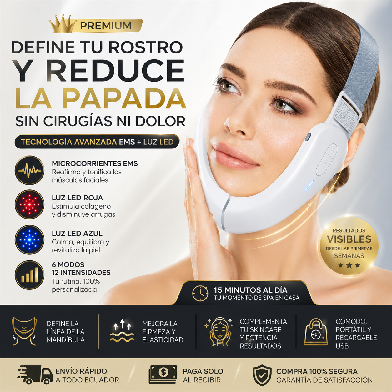 Masajeador Reductor Papada V-FACE